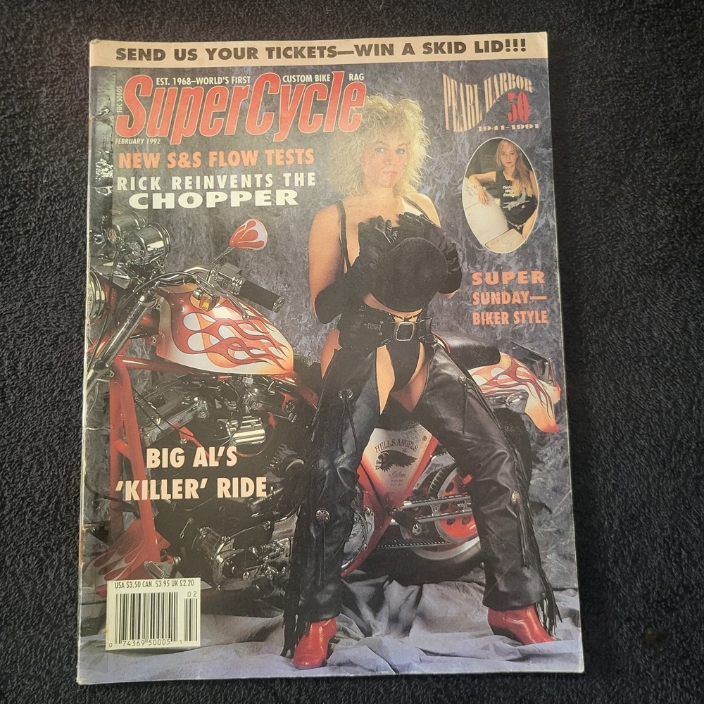 SuperCycle Magazine February 1992 Big Al's Killer Ride Custom Bikes Harley Vtg